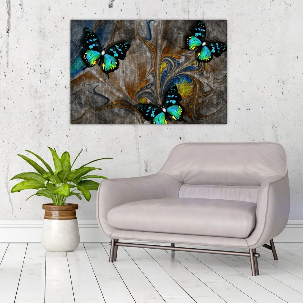 Tablou - Fluturi strălucitori în imagine (90x60 cm)