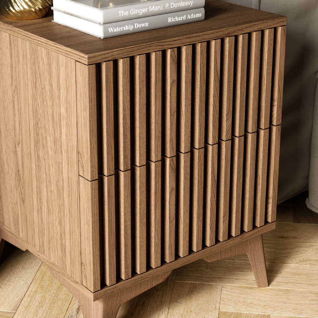 OFERTA Noptiera ENTSIAN 40x40cm, stejar artisan a II-a calitate