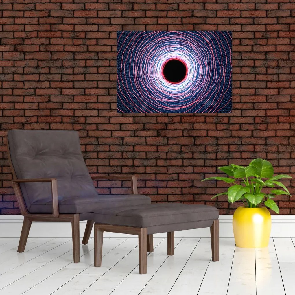 Tablou pe sticlă cercul abstact (70x50 cm)