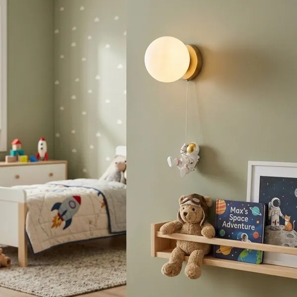 Brilagi - Aplica de perete pentru copii ASTRO 1xE14/15W/230V, albă