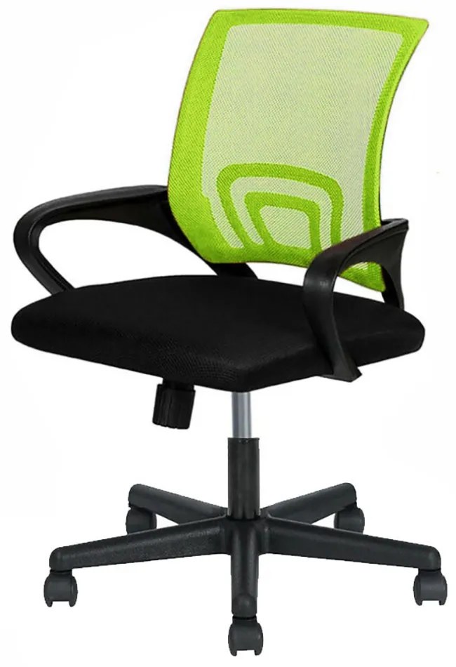 Scaun de birou rotativ cu cotiere-verde