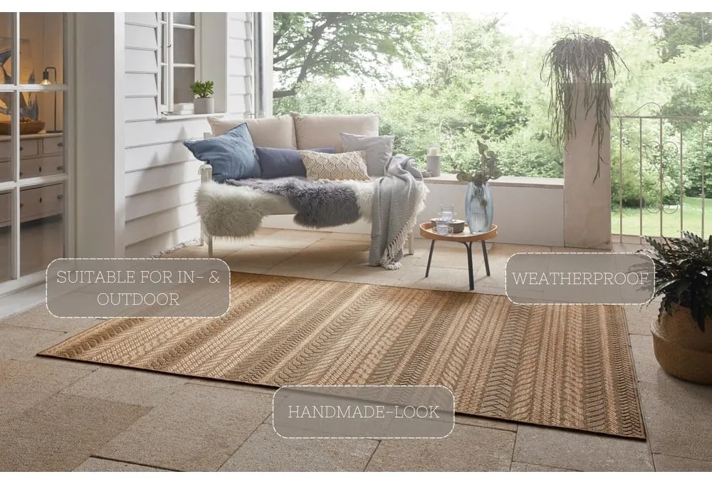 Covor adecvat interior/exterior NORTHRUGS Granado, 200 x 290 cm, maro