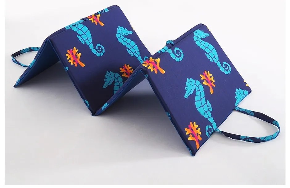 Pernă pentru scaun de grădină albastră pentru șezlong 49x137 cm Seahorse – B.E.S.