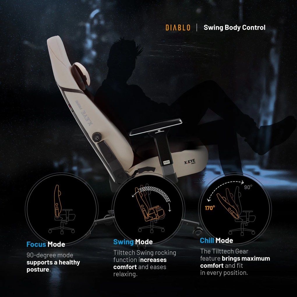 Scaun Gaming Diablo X.Eye Prime, Normal Size, Desert Storm