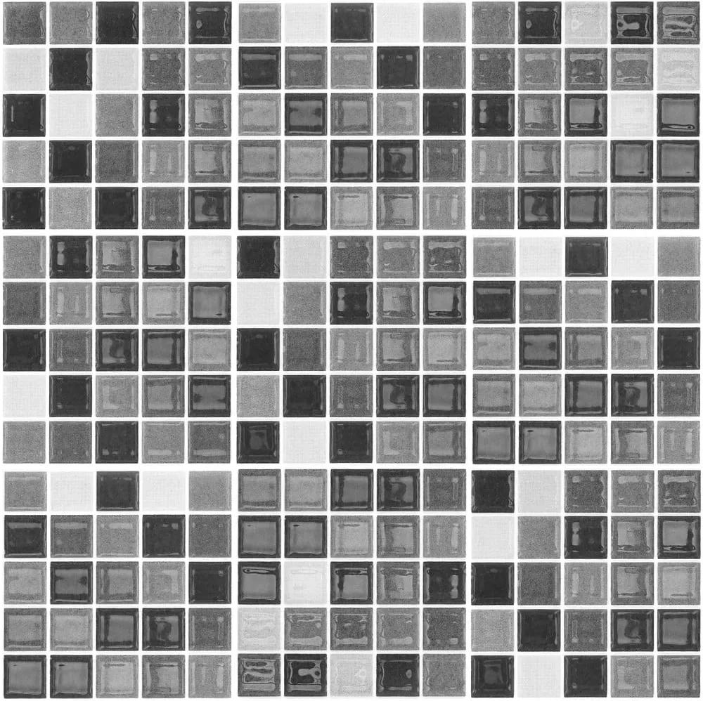 Set 9 autocolante de perete Ambiance Shade of Grey, 15 x 15 cm