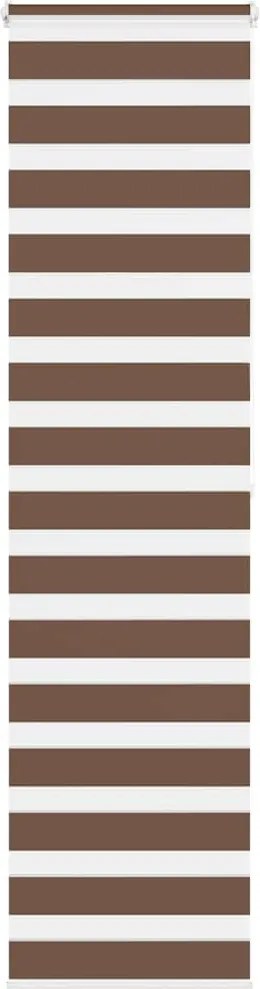 vidaXL Jaluzea tip zebra maro lățime țesătură 55,9 cm poliester