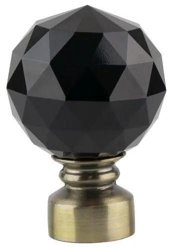 Galerie simpla bara twist Cristal noir 25/19, auriu antic - 160 cm