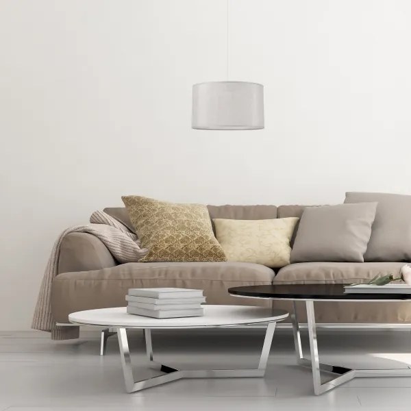 Lustră pe cablu MONTE 1xE27/60W/230V argintie