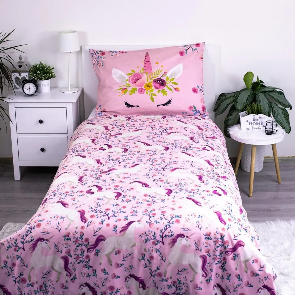 Lenjerie de pat copii Unicorn