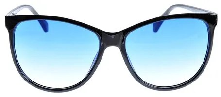 Ochelari de soare negri cu lentile albastre
