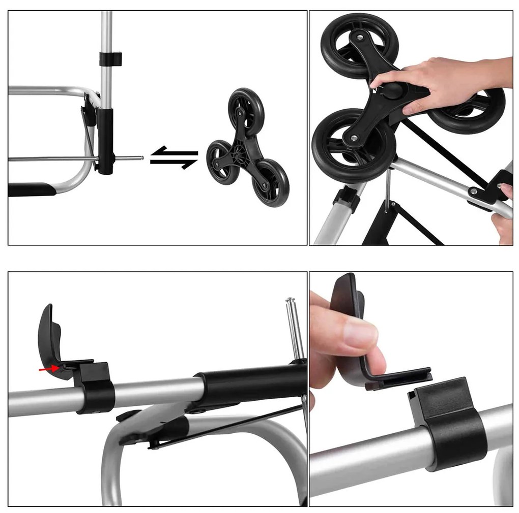 Carucior cumparaturi  Stairs Climber pliabil husa detasabila 3 roti  Metal/Poliester Albastru