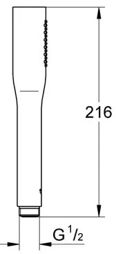 GROHE 27458000 - Duș de mână VITALIO GET STICK, 216 mm, crom lucios