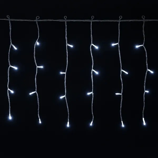 Aigostar - Instalație LED de Crăciun pentru exterior, 200 LED/3,6 W/230 V/8 funcții, 10 x 0,4 m, IP44, alb rece