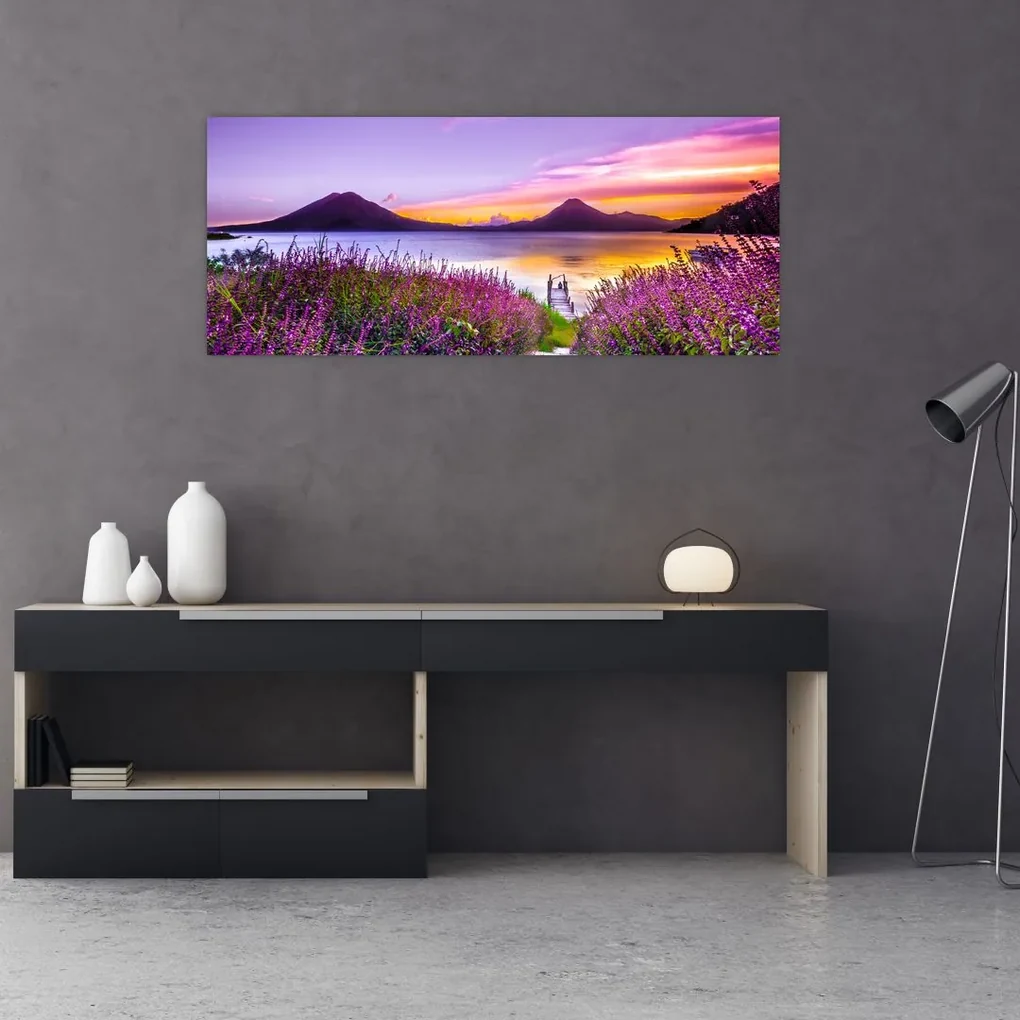 Tablou cu lac (120x50 cm), în 40 de alte dimensiuni noi