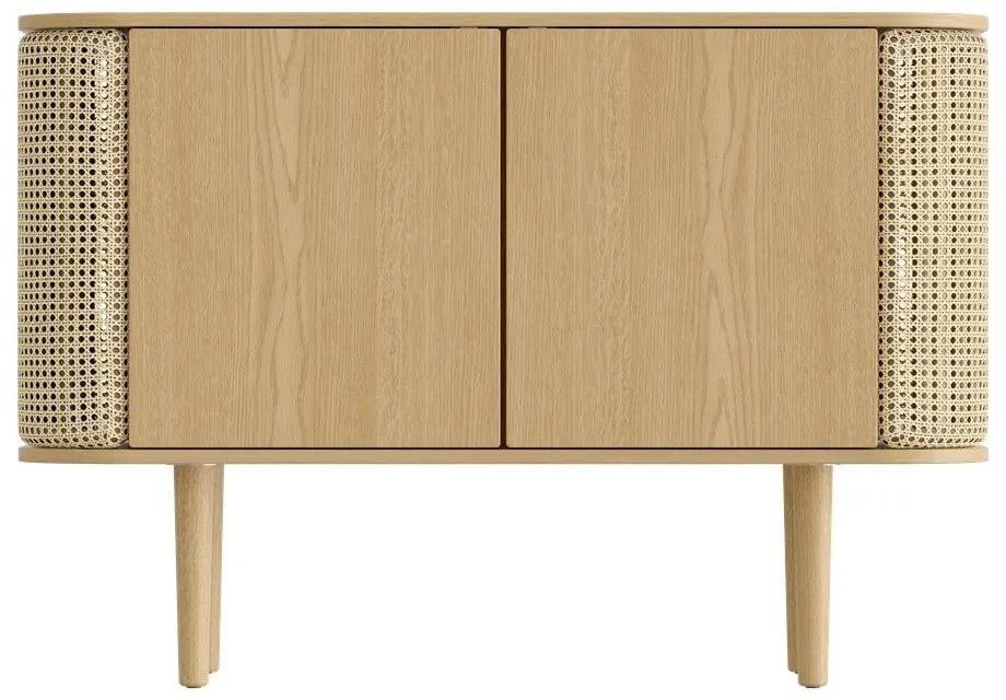 Comodă în culoare naturală joasă cu aspect de lemn de stejar 109x75 cm Treasures – UMAGE