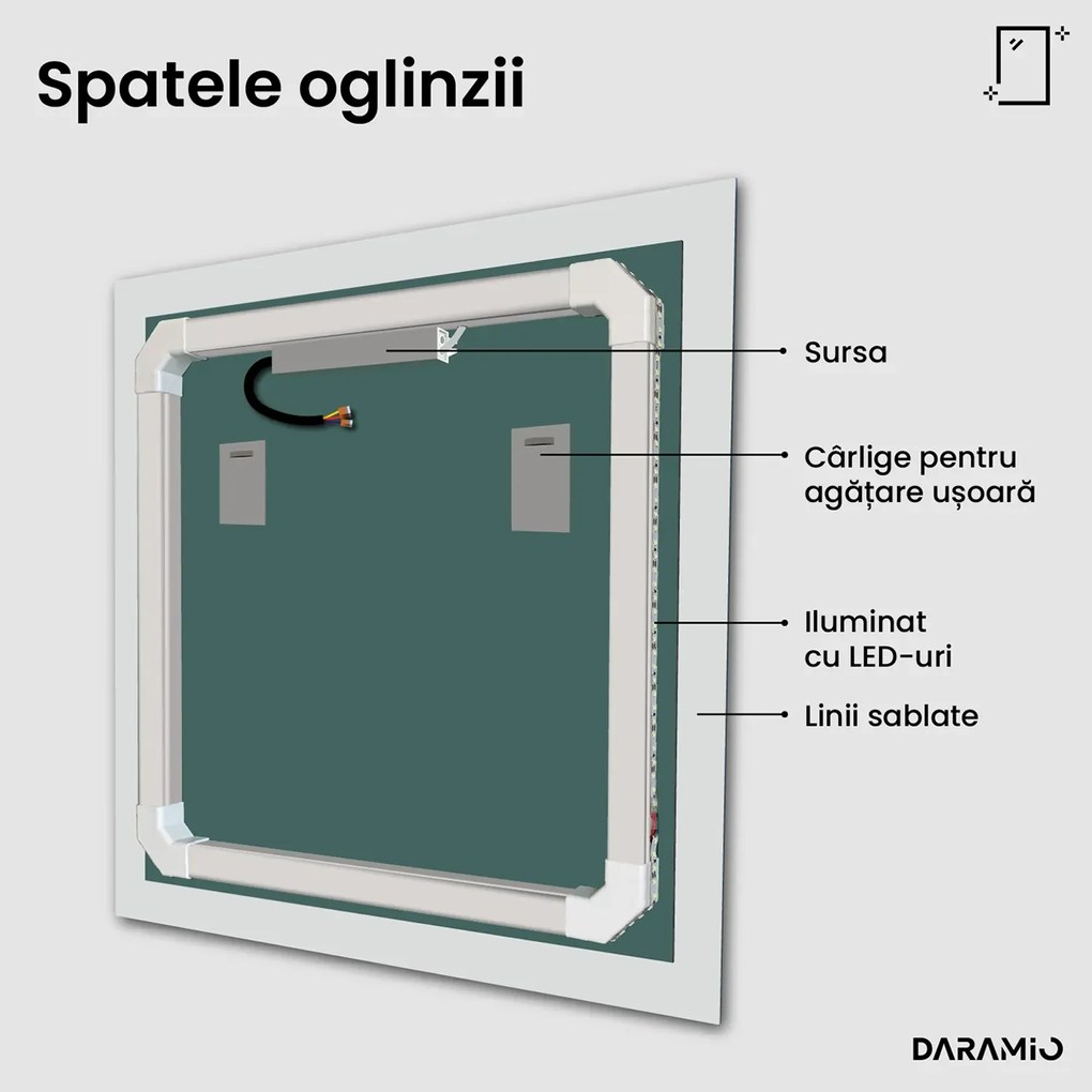 Oglindă atipică cu iluminare LED G7