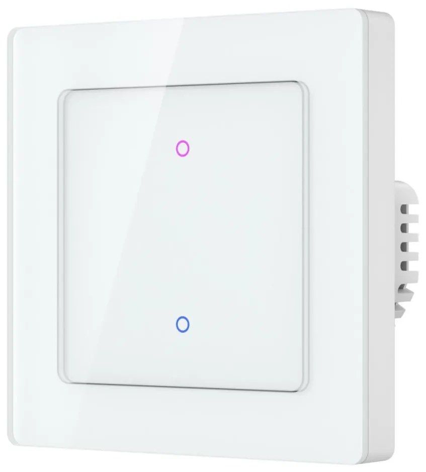 Immax NEO 07539L - Întrerupător SMART cu 2 butoane, 230V, Wi‑Fi (Tuya)