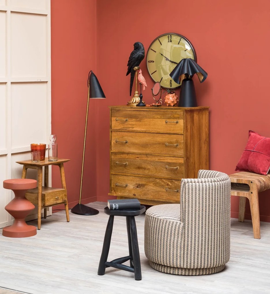 Masuta laterala, din metal, rust orange Forms