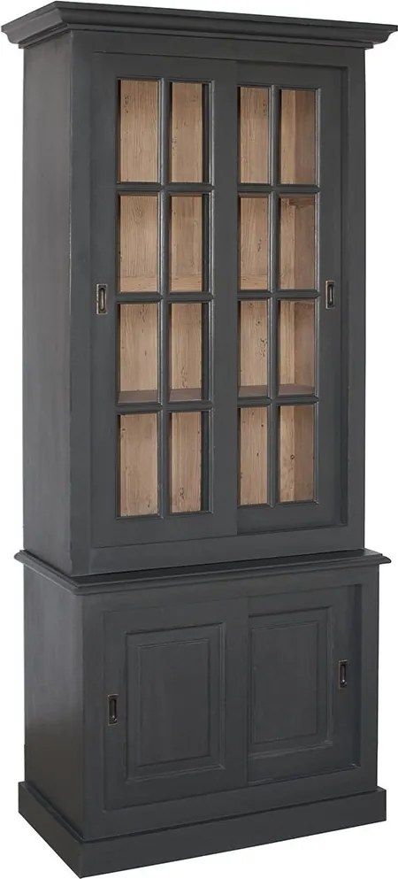 Vitrină lemn masiv Heritage Pin Masiv, 100 × 50 × 227 cm
