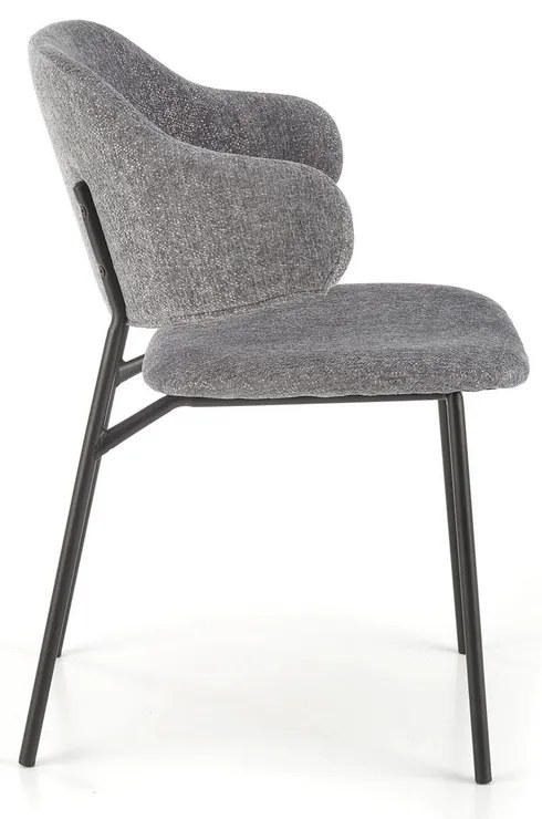 Scaun de bucaterie Lutero, gri