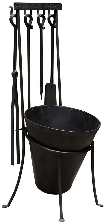 Set mare unelte pentru semineu " Black Iron "