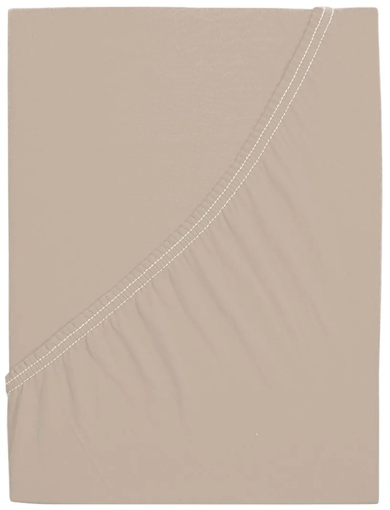 Cearșaf de pat 4Home Mako jersey cafea, 180 x 200 cm