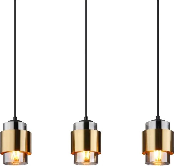 Globo 15560-5H - Lustră suspendată pe cablu MILLEY 5xE27/40W/230V negru/alamă