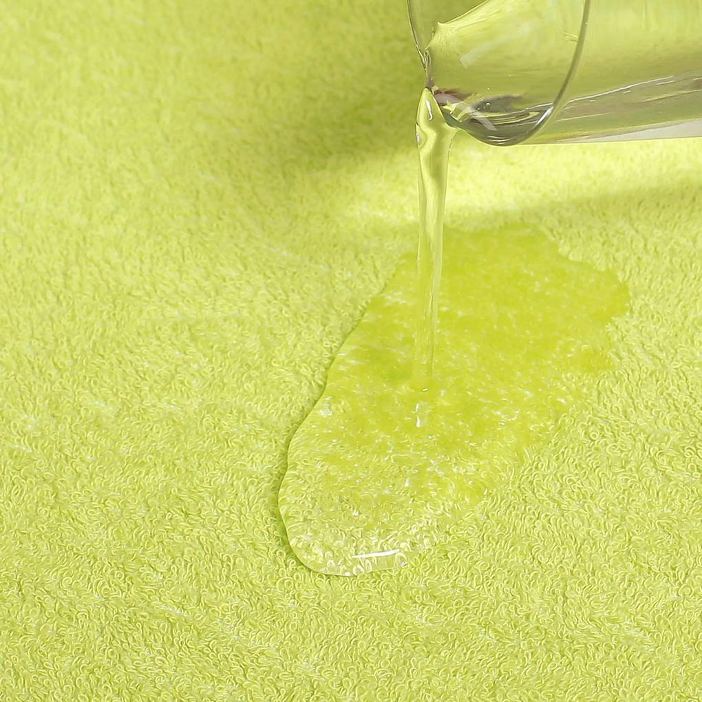 Goldea cearceaf de pat impermeabil din frotir - verde lime 180 x 200 cm