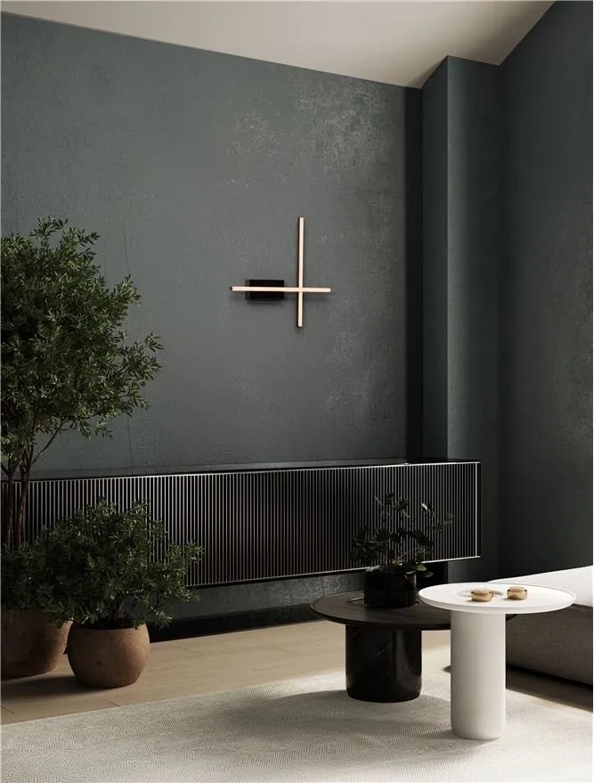 Aplica de perete LED design modern QUAM negru