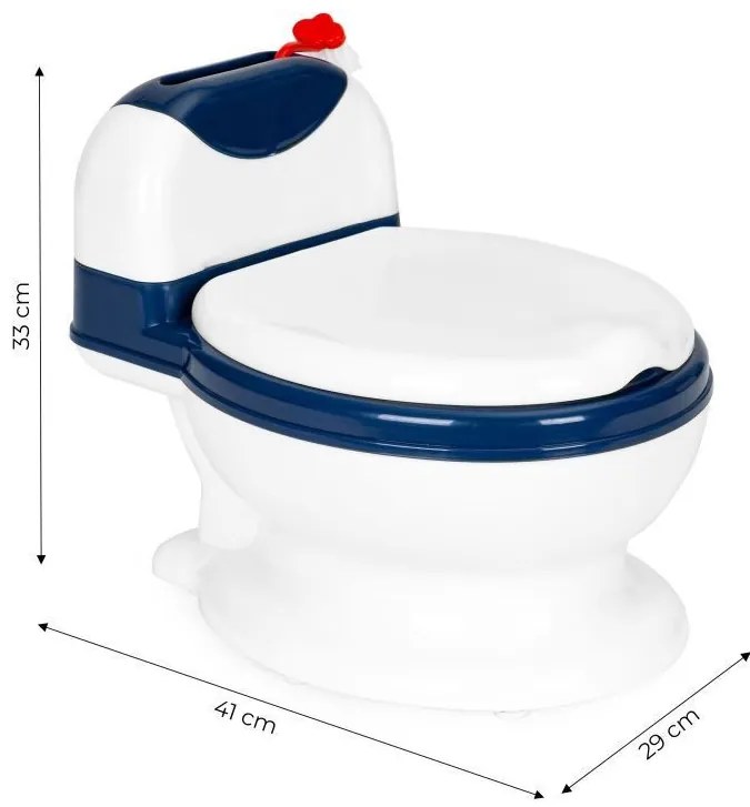 Oliță în formă de toaletă cu interior detașabil și perie