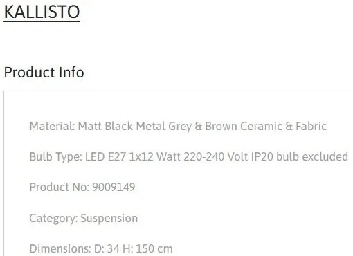 Lustra design modern KALLISTO