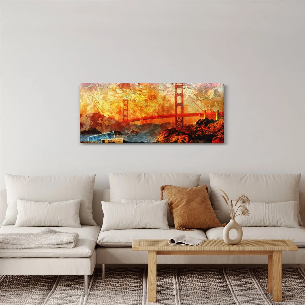 Tablou - Golden Gate, SanFrancisco, California (120x50 cm)
