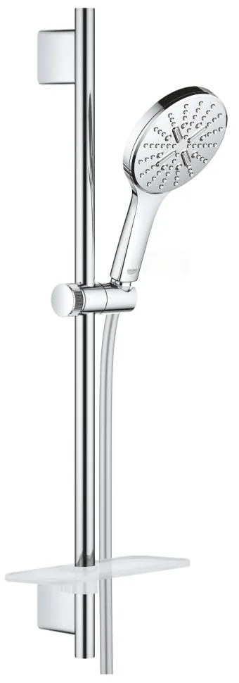 Set para de dus 130, 3 jeturi, bara si furtun de 60 cm, crom