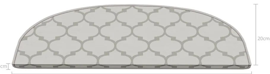 Covorașe pentru scări crem 16 buc. 20x65 cm Madalyon – Vitaus