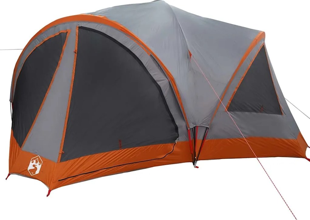 vidaXL Cort de familie pentru 10 persoane Gri și Portocalie