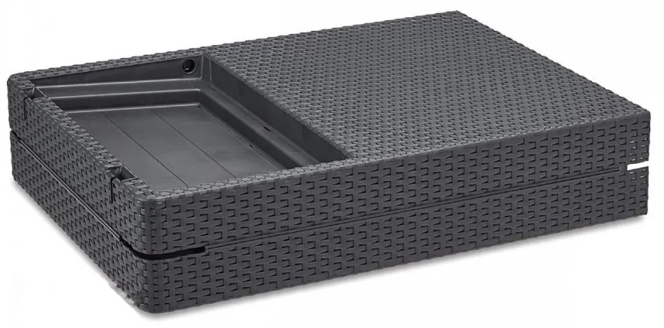 Șezlong de grădină Jaipur cu pernă grafit