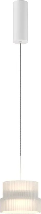 Lustra, Pendul LED cu sticla canelata Scala alb