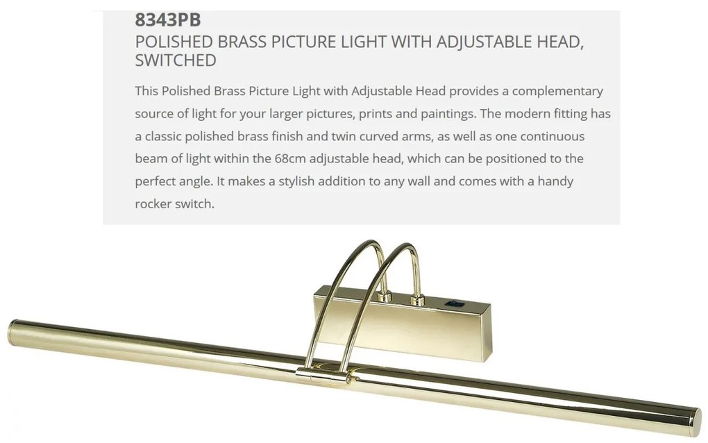 Aplica LED tablou directionabila Picture Lights alama lucios 8343PB SRT