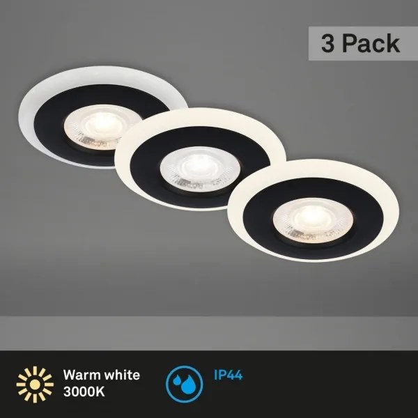 SET 3x corp de iluminat LED încastrat pentru baie Briloner 7039-035 LED/5W/230V IP44