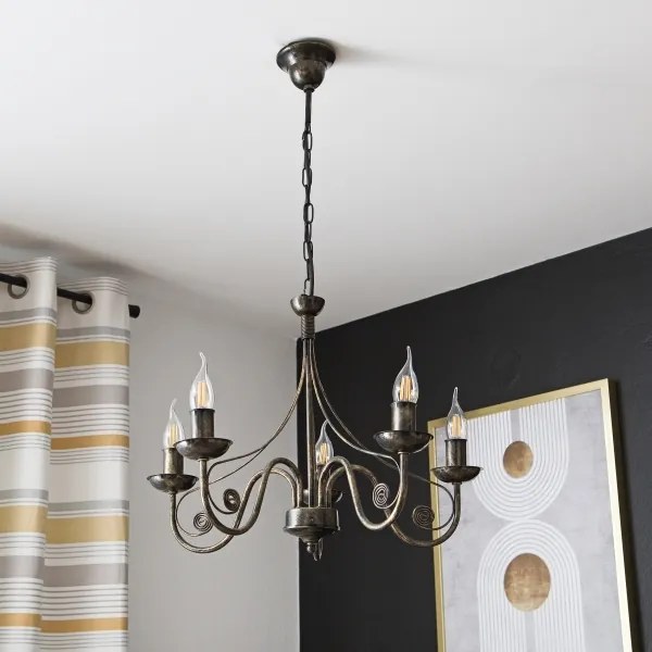 Lustră pe lanț DONATO 5xE14/40W/230V