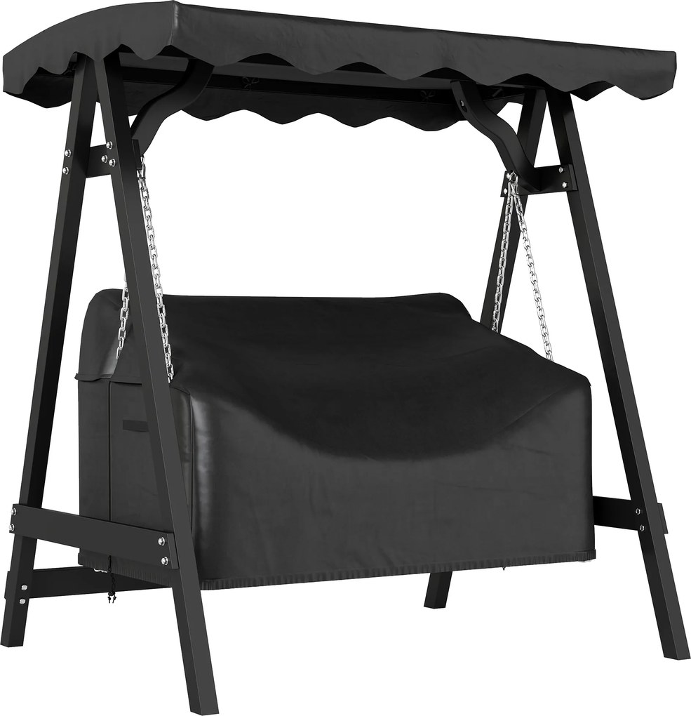 Outsunny Husă pentru leagăn de grădină 2 locuri, husă de protecție impermeabilă, rezistentă la vânt și la UV, material Oxford 420D | Aosom Romania