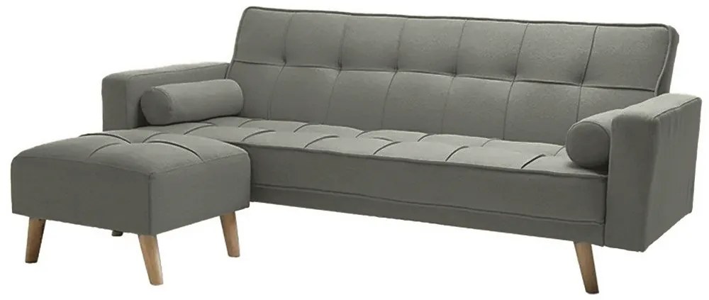 Canapea extensibila gri masliniu NESTOR VELVET