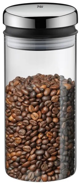 Borcan din sticlă pentru alimente WMF DEPOT 1l crom