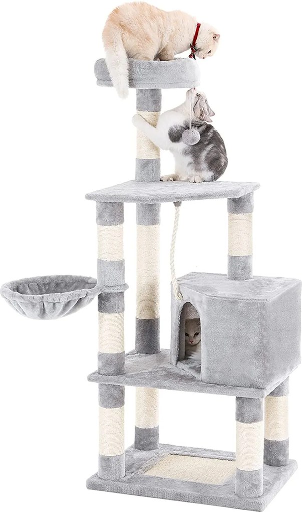 Ansamblu de joaca pentru pisici Gri deschis H 148 cm
