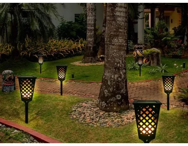 Lampă solară LED cu senzor, LED/0,6W/5,5V, IP65, 2000 mAh, 107 cm, negru