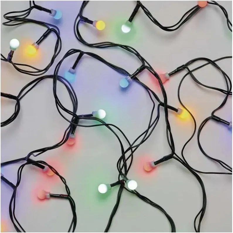 Ghirlandă de Crăciun LED pentru exterior, 80 LED / 8 funcții, 13 m, multicoloră, IP44
