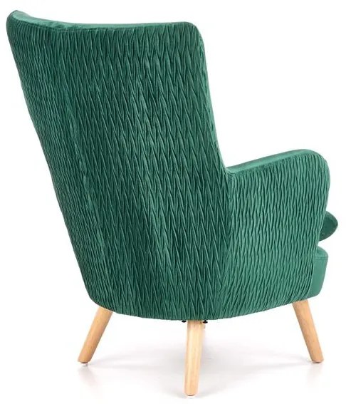 Fotoliu tapitat Ravel Velvet verde – H100 cm