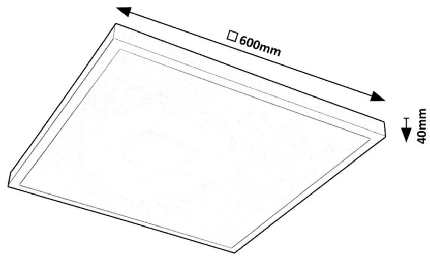 Plafoniera LED stil tehnic panou Damek2 60x60cm