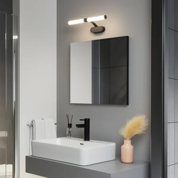 Brilagi - Lampă LED pentru oglindă de baie TUBEO, 6 W, 230 V, 40 cm, IP44, negru