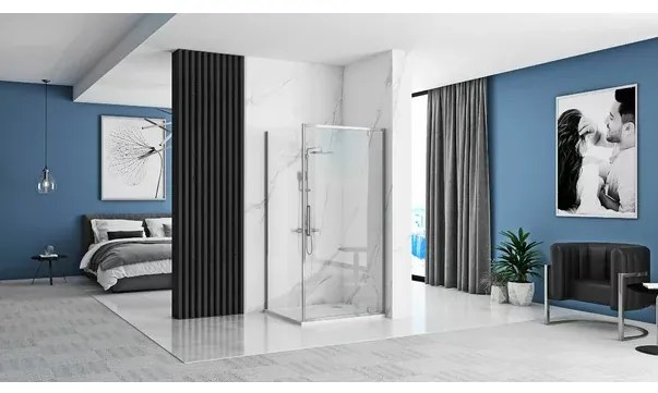 Cabina de dus dreptunghiulara de colt cu usi batante Rea Rapid Swing 100x90 cm